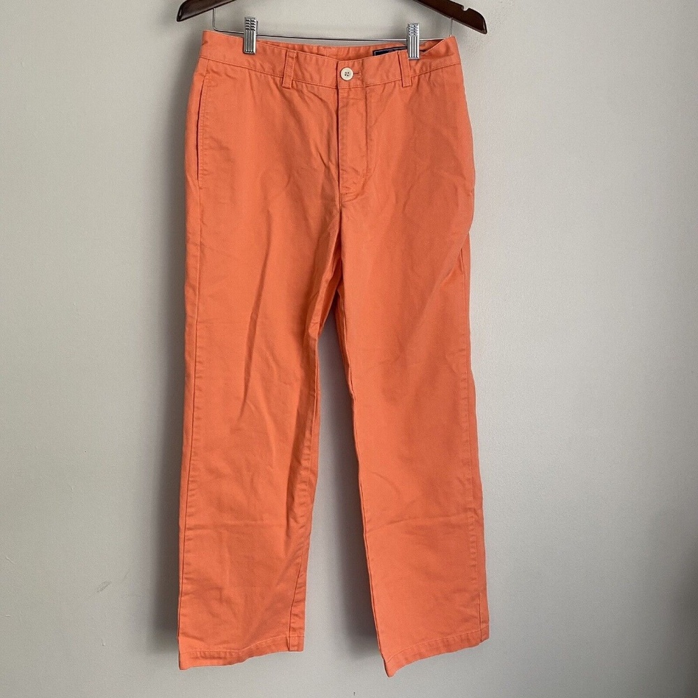 VINEYARD VINES Mens 30x29 Orange Coral Straight Leg Club Pants OO14
